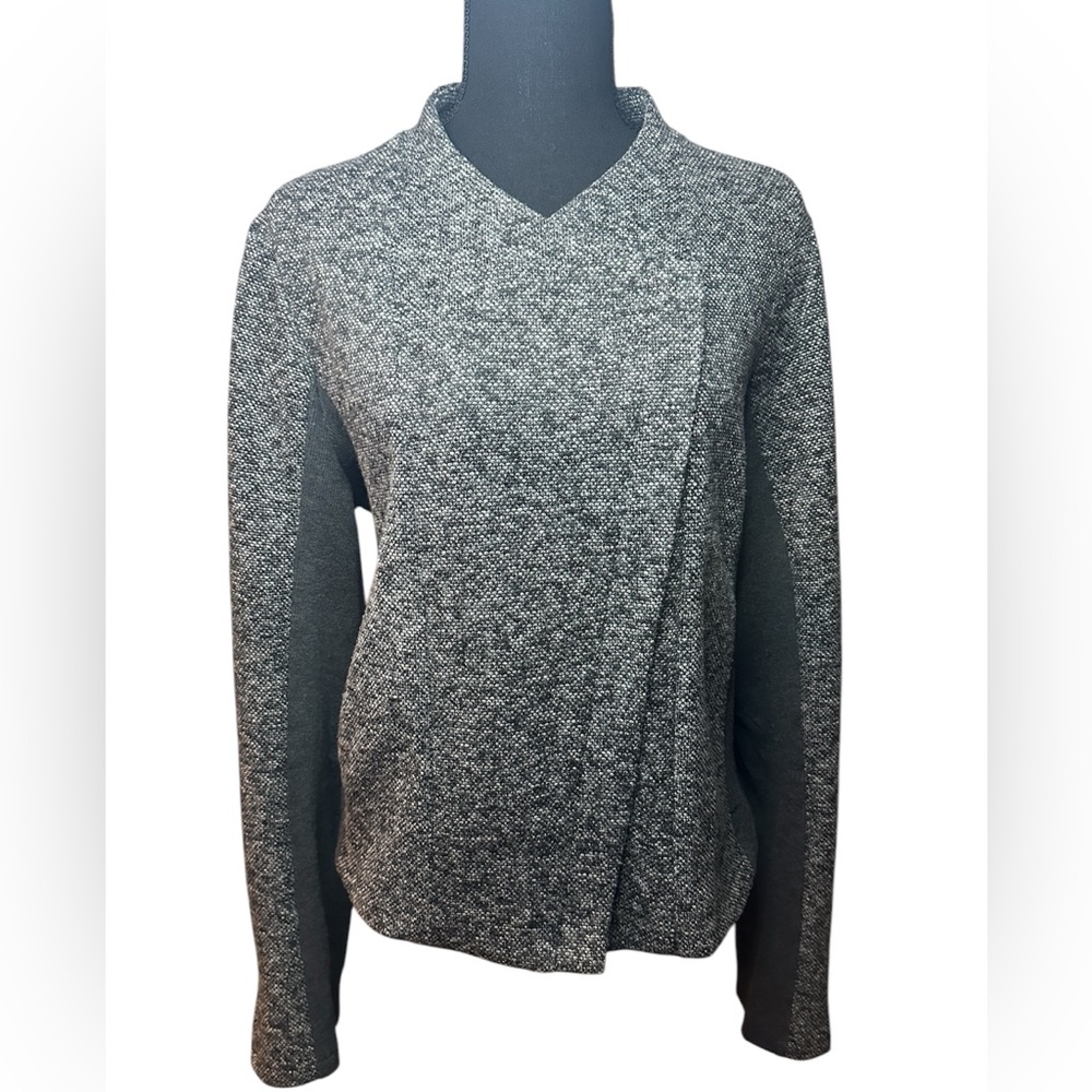 Hem & Thread Two Tone Moto Jacket (Like-New; Gray; Large)